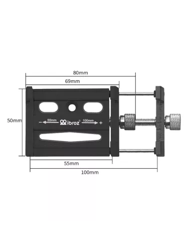 Smartphone holder for road bike Metal - Black | Ibroz