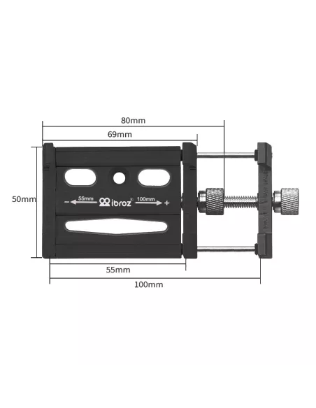 Smartphone holder for road bike Metal - Black | Ibroz