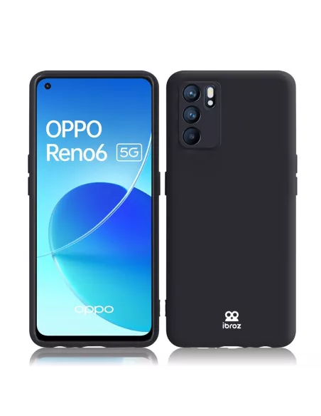 Oppo Reno 6 Coque Liquid Silicone - Noir | Ibroz
