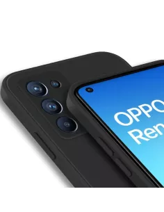 Oppo Reno 6 Coque Liquid Silicone - Noir | Ibroz 2