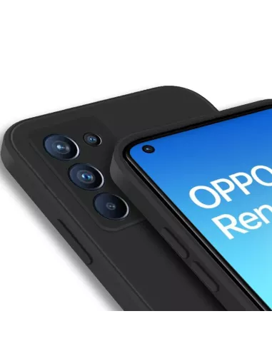 Oppo Reno 6 Coque Liquid Silicone - Noir | Ibroz