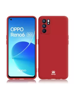 Oppo Reno 6 Coque Liquid Silicone - Rouge | Ibroz
