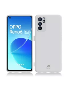 Oppo Reno 6 Coque Liquid Silicone - Blanc | Ibroz