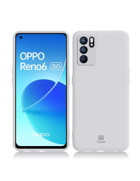 Oppo Reno 6 Coque Liquid Silicone - Blanc | Ibroz