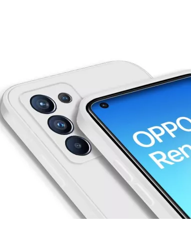 Oppo Reno 6 Liquid Silicone Cover - White | Ibroz