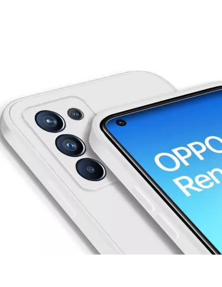 Oppo Reno 6 Coque Liquid Silicone - Blanc | Ibroz