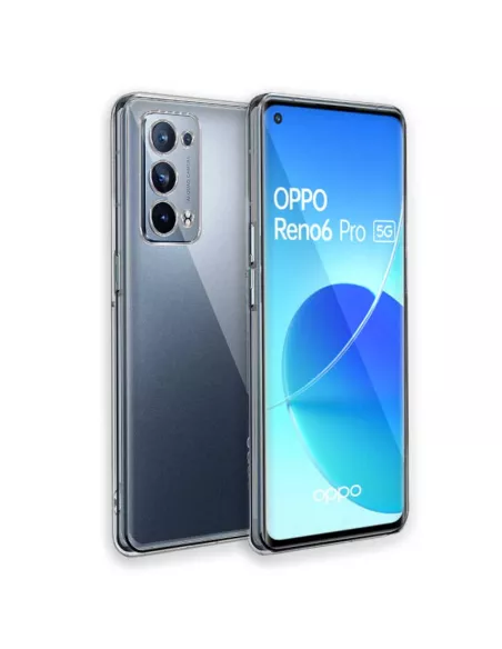 Oppo Reno 6 Pro Pack Shockproof Case + 9H Tempered Glass - Transparent...