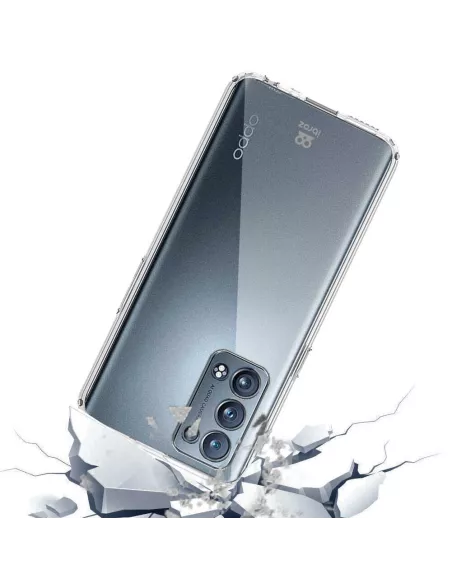 Oppo Reno 6 Pro Pack Shockproof Case + 9H Tempered Glass - Transparent...