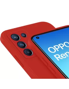 Oppo Reno 6 Pro Coque Liquid Silicone - Rouge | Ibroz 2